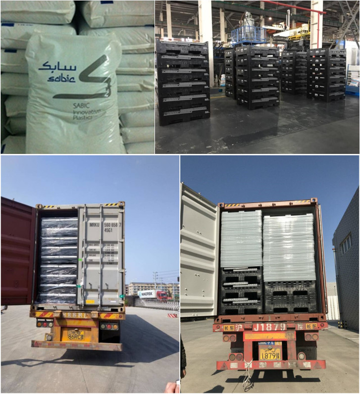product-700-766 Heavy duty storage bulk vegetable folding plastic pallet container for sale