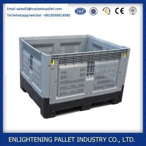 Сверхмощный корпус Hdpe Mack Stackable Vented Bulk Fruit Foldable Plastic Pallet Box