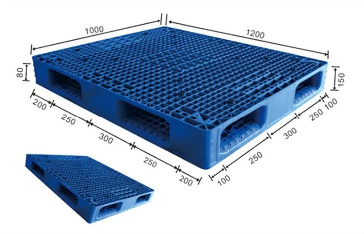 Double Sides Warehouse Storage Stacking Use Plastic Pallet For Flour Bags
